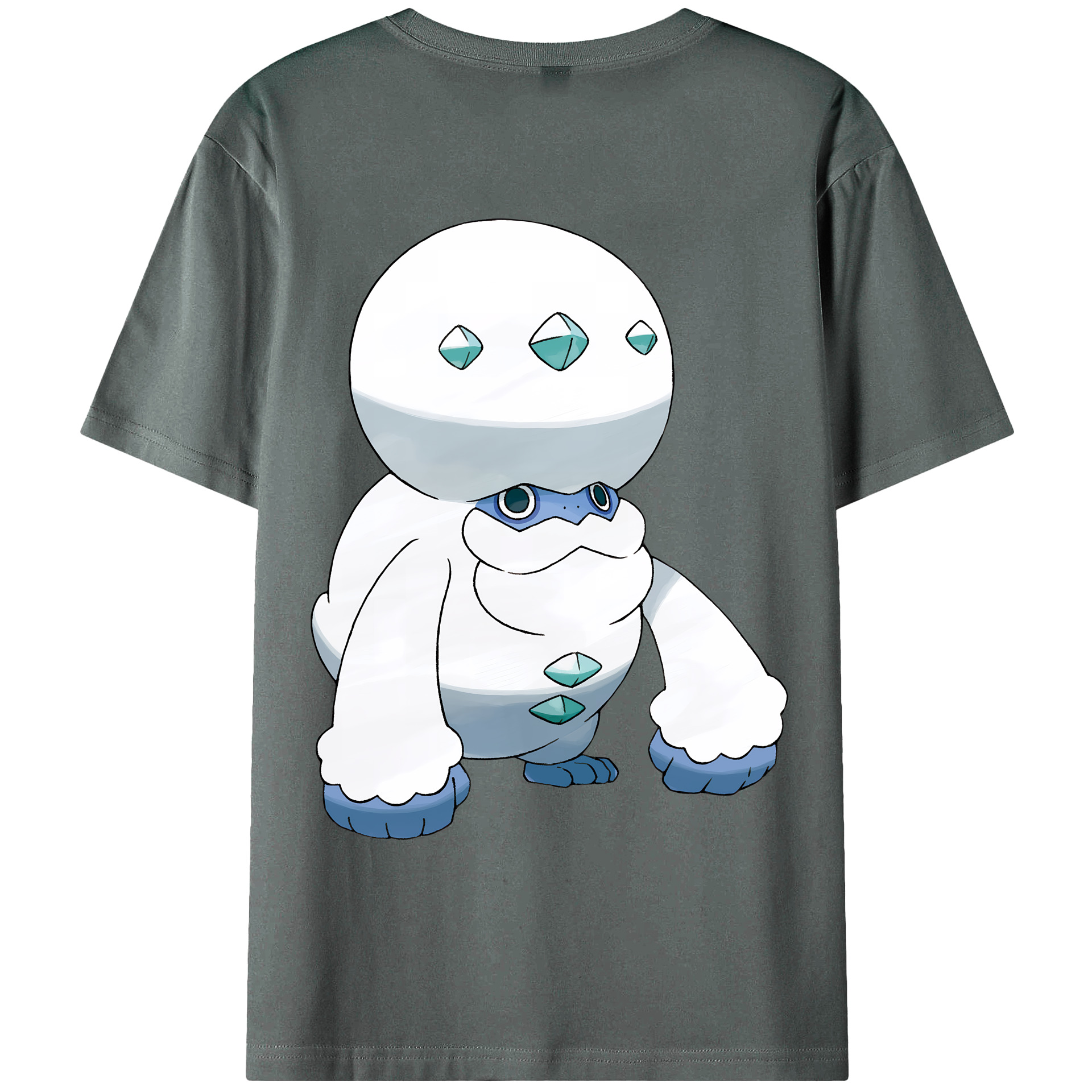 （画像用） ポケットモンスター Pokémon 綿100％ メンズ半袖Tシャツ（バックプリント） 通気性